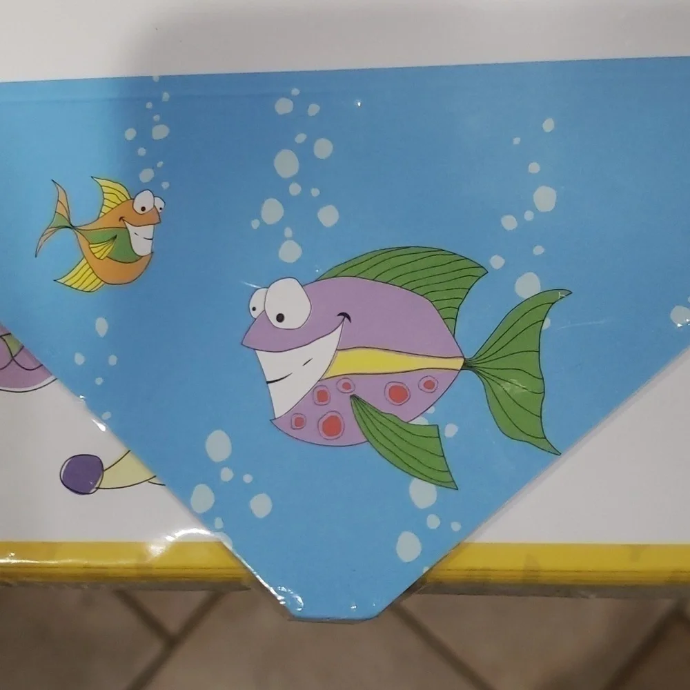 SALLY Foster Thank You Notes 12 Self Mailing Notecards Sticker Sheet Seals Fish